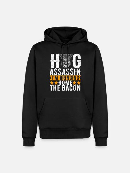 Chasseurs Chasse au sanglier - Sweat à capuche Premium bio Homme - noir