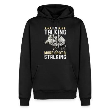 Chasseurs Chasse au sanglier - Sweat à capuche Premium bio Homme - noir - Devant - Nico (187cm)