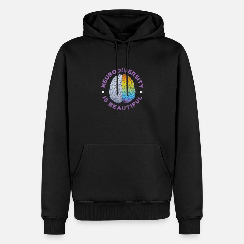 ADHS - Männer Premium Bio Hoodie - Schwarz