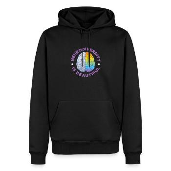TDAH TDAH Cadeau de déficit de l’attention - Sweat à capuche Premium bio Homme - noir - Devant - Nico (187cm)
