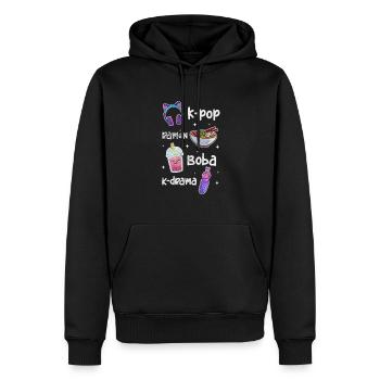 Bubble Tea Boba Tea Kawaii Geschenk - Männer Premium Bio Hoodie - Schwarz - Vorne - Nico (187cm)