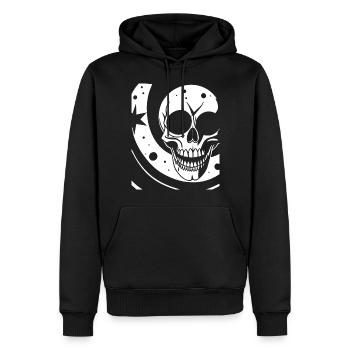 Horror Skull Skull Art Skull Gothic Heavy Metal - Men’s Premium Organic Hoodie - black - Front - Nico (187cm)