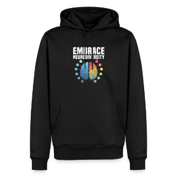 TDAH TDAH Cadeau de déficit de l’attention - Sweat à capuche Premium bio Homme - noir - Devant - Nico (187cm)
