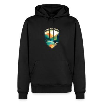 Fly Fishing Mountain Lake Perfect Cast Perfect - Männer Premium Bio Hoodie - Schwarz - Vorne - Nico (187cm)