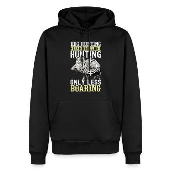 Jäger Wildschwein Jagen - Männer Premium Bio Hoodie - Schwarz - Vorne - Nico (187cm)