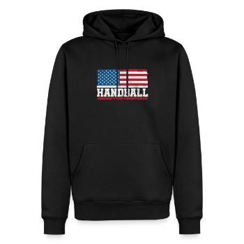 Handball Handball Joueur Handball Joueur de handball Cadeau sportif - Sweat à capuche Premium bio Homme - noir - Devant - Nico (187cm)