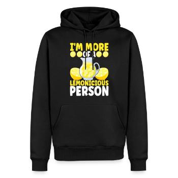Lemonade Lemonade stand - Men’s Premium Organic Hoodie - black - Front - Nico (187cm)