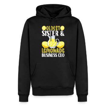 Lemonade Lemonade stand - Men’s Premium Organic Hoodie - black - Front - Nico (187cm)