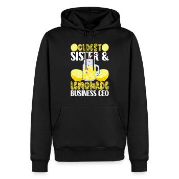 Lemonade Lemonade stand - Men’s Premium Organic Hoodie - black - Front - Nico (187cm)