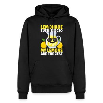 Lemonade Lemonade stand - Men’s Premium Organic Hoodie - black - Front - Nico (187cm)