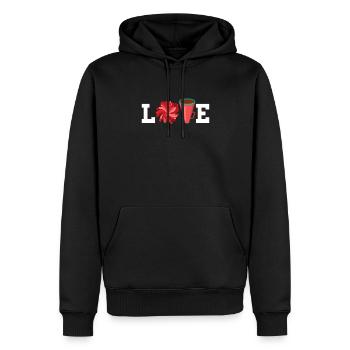 Cheerleader - Sweat à capuche Premium bio Homme - noir - Devant - Nico (187cm)