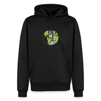 Climate change - Men’s Premium Organic Hoodie - black - Front - Nico (187cm)