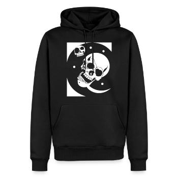 Horror Skull Skull Art Skull Gothic Heavy Metal - Men’s Premium Organic Hoodie - black - Front - Nico (187cm)