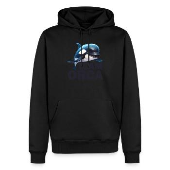 Team Orca - Embrace the Power of the Ocean's - Männer Premium Bio Hoodie - Schwarz - Vorne - Nico (187cm)