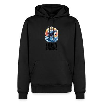 Join the Orca Uprising Inspired Killer Whale - Männer Premium Bio Hoodie - Schwarz - Vorne - Nico (187cm)
