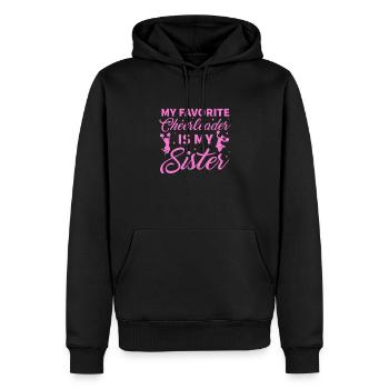 Cheerleader - Sweat à capuche Premium bio Homme - noir - Devant - Nico (187cm)