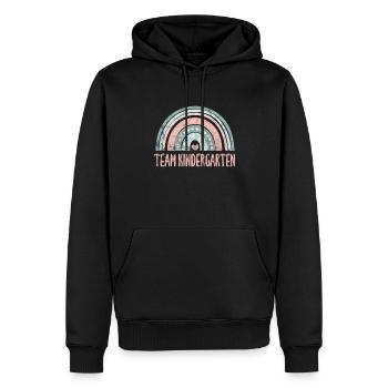 Kindergarten - Männer Premium Bio Hoodie - Schwarz - Vorne - Nico (187cm)