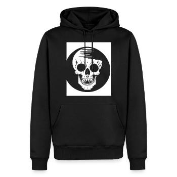 Horror Skull Skull Art Skull Gothic Heavy Metal - Men’s Premium Organic Hoodie - black - Front - Nico (187cm)