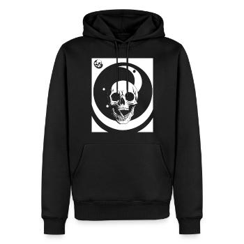 Horror Skull Skull Art Skull Gothic Heavy Metal - Men’s Premium Organic Hoodie - black - Front - Nico (187cm)