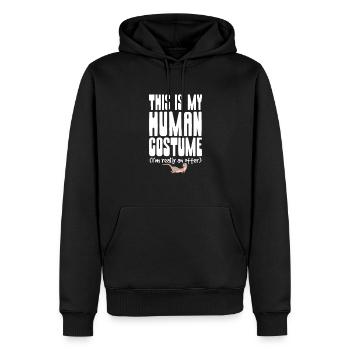 Otter Seeotter Fischotter Geschenk - Männer Premium Bio Hoodie - Schwarz - Vorne - Nico (187cm)