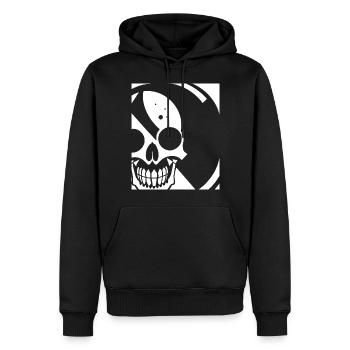 Horror Schädel Schädel Kunst Schädel Gothic Heavy Metal - Männer Premium Bio Hoodie - Schwarz - Vorne - Nico (187cm)