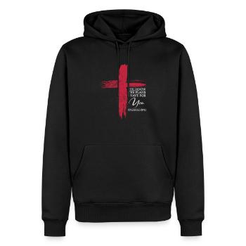Bible - Men’s Premium Organic Hoodie - black - Front - Nico (187cm)