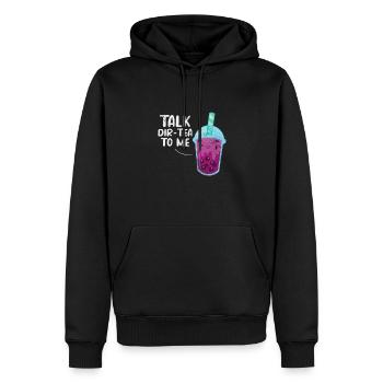 Bubble Tea Boba Tea Kawaii Cadeau - Sweat à capuche Premium bio Homme - noir - Devant - Nico (187cm)