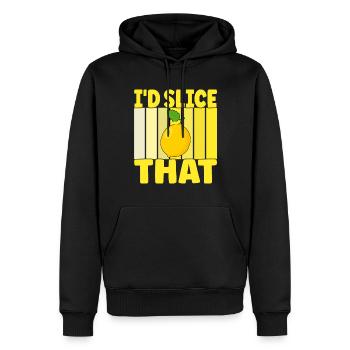 Lemonade Lemonade stand - Men’s Premium Organic Hoodie - black - Front - Nico (187cm)