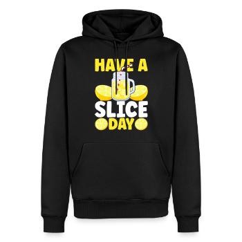 Lemonade Lemonade stand - Men’s Premium Organic Hoodie - black - Front - Nico (187cm)