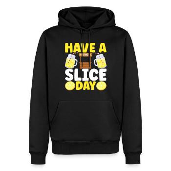 Lemonade Lemonade stand - Men’s Premium Organic Hoodie - black - Front - Nico (187cm)