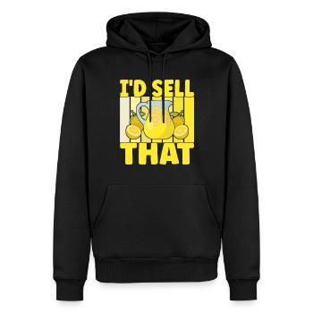 Lemonade Lemonade stand - Men’s Premium Organic Hoodie - black - Front - Nico (187cm)