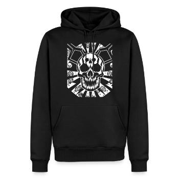 Horror Skull Skull Art Skull Gothic Heavy Metal - Men’s Premium Organic Hoodie - black - Front - Nico (187cm)