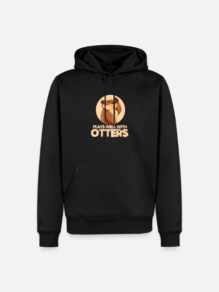 Otter Sea Otter Otter Gift - Men’s Premium Organic Hoodie - black