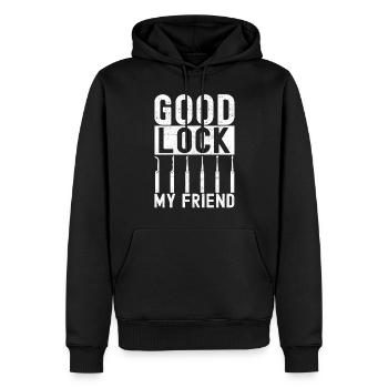 Schlüsseldienst Locksmith Dietrich - Männer Premium Bio Hoodie - Schwarz - Vorne - Nico (187cm)
