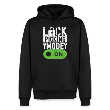 Schlüsseldienst Locksmith Dietrich - Männer Premium Bio Hoodie - Schwarz - Vorne - Nico (187cm)