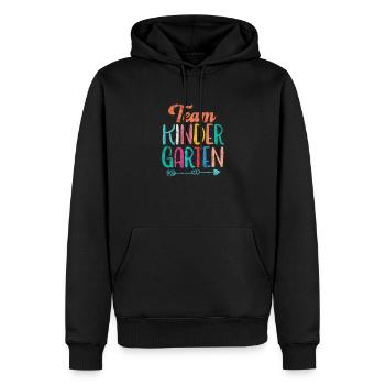 Kindergarten - Men’s Premium Organic Hoodie - black - Front - Nico (187cm)