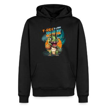 Basketball Dinosaure T-Rex Animal Player Cartoon - Sweat à capuche Premium bio Homme - noir - Devant - Nico (187cm)