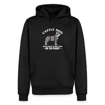 Cadeau de chien de bétail australien - Sweat à capuche Premium bio Homme - noir - Devant - Nico (187cm)