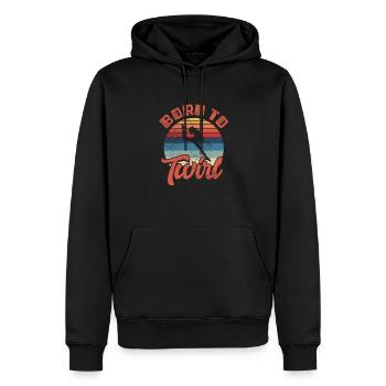 Baton Twirling - Sweat à capuche Premium bio Homme - noir - Devant - Nico (187cm)