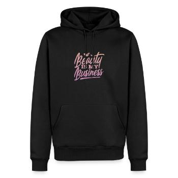 Esthéticien - Sweat à capuche Premium bio Homme - noir - Devant - Nico (187cm)