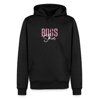 Esthéticien - Sweat à capuche Premium bio Homme - noir - Devant - Nico (187cm)
