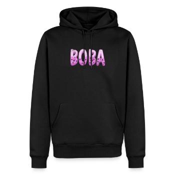 Bubble Tea Boba Tea Kawaii Cadeau - Sweat à capuche Premium bio Homme - noir - Devant - Nico (187cm)