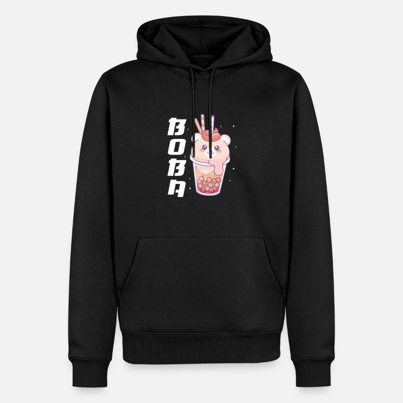 Bubble Tea - Männer Premium Bio Hoodie - Schwarz