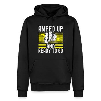 Electrician Electronics Technician - Men’s Premium Organic Hoodie - black - Front - Nico (187cm)