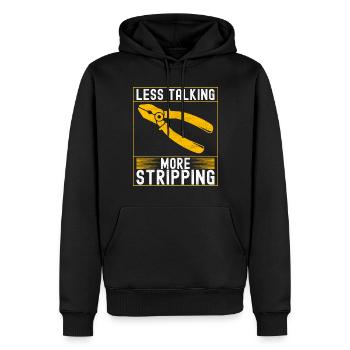 Electrician Electronics Technician - Men’s Premium Organic Hoodie - black - Front - Nico (187cm)