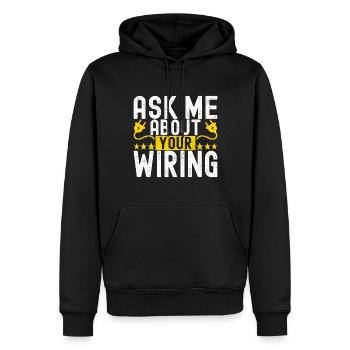 Electrician Electronics Technician - Men’s Premium Organic Hoodie - black - Front - Nico (187cm)