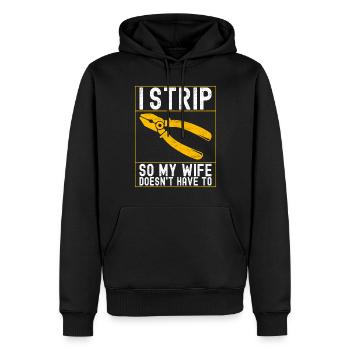 Electrician Electronics Technician - Men’s Premium Organic Hoodie - black - Front - Nico (187cm)