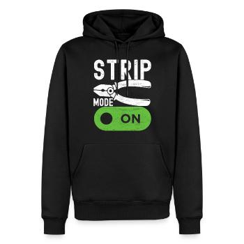 Electrician Electronics Technician - Men’s Premium Organic Hoodie - black - Front - Nico (187cm)