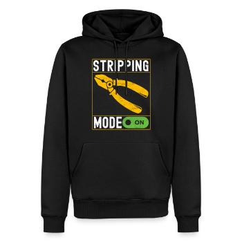 Electrician Electronics Technician - Men’s Premium Organic Hoodie - black - Front - Nico (187cm)
