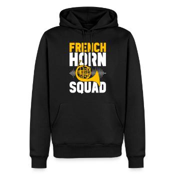 Horn Blechblasinstrument - Männer Premium Bio Hoodie - Schwarz - Vorne - Nico (187cm)